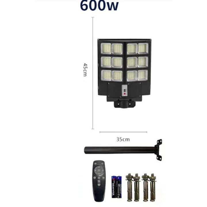 Lampa Solara Stradala LED, Senzor de lumina si miscare, AT PERFORMANCE, 600W.